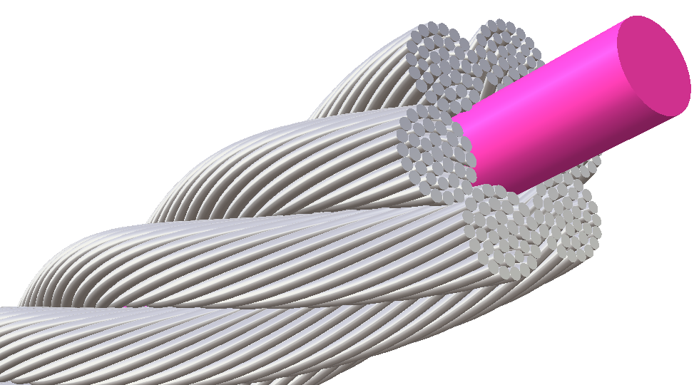 Drahtseil mit Konstruktion 6x37+FC