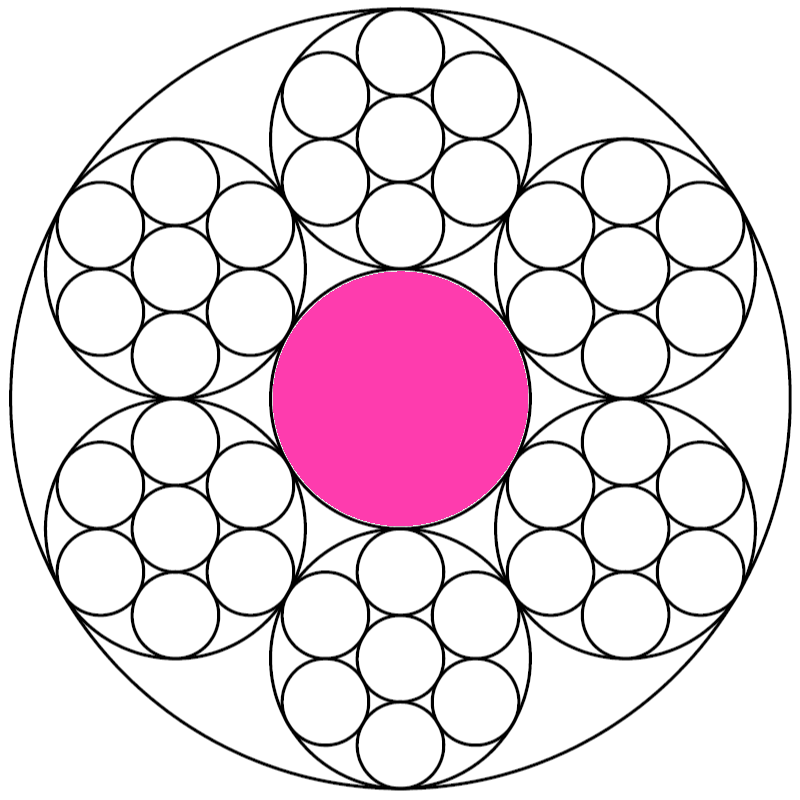 Drahtseil mit Konstruktion 6 x 7 + FC 2D Zeichnung Drahtseil mit Konstruktion 6 x 7 + FC 2D Zeichnung